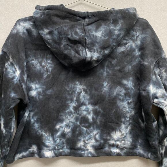 Wasted Paris Hoodie Womens Medium Black Tie Dye Cropped - Picture 10 of 15